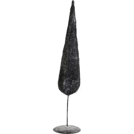 Dekorativer Weihnachtsbaum aus schwarzem Sisal (1/2)