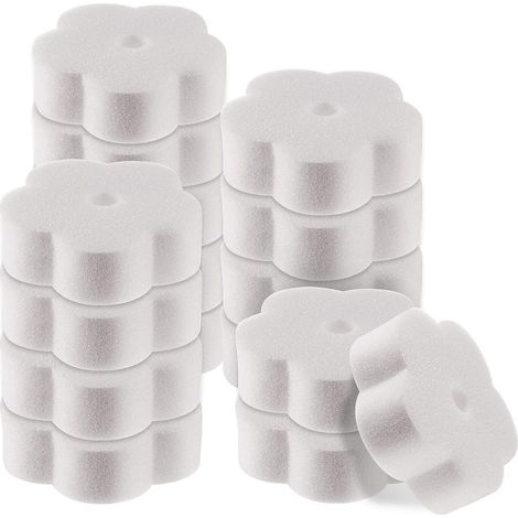 Éponge Absorbante Huile - Forme Fleur - 8,9 x 8,9 x 3 cm - Pour Jacuzzi Piscine Spa - Lot de 16 (1/5)