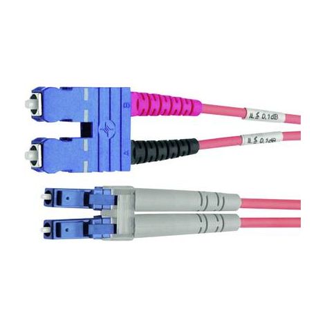 Telegärtner 100012136 fibre optique FO Câble de raccordement 1.00 m orange [1x SC mâle - 1x LC mâle] 50/125 µ Multimode OM2 S155581 (1/2)