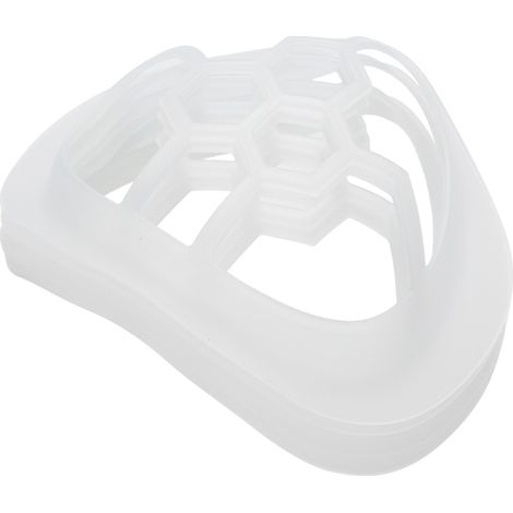 Paquete de 5 soportes para mascarillas faciales 3D, con almohadillas interiores de silicona de grado alimenticio, transpirables y que permiten respirar con facilidad.