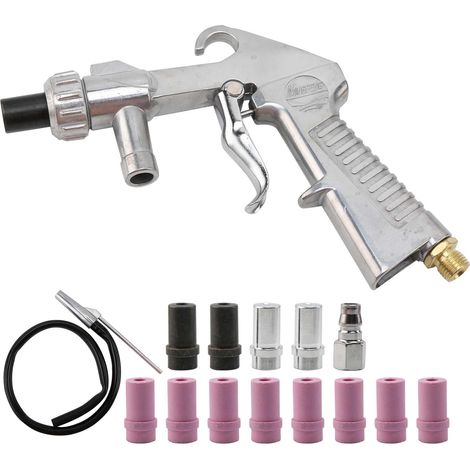 Kit de jet de sable à air comprimé pistolet de sablage compresseur d'air (1/5)