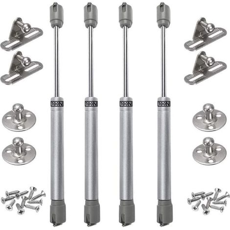 4PCS vérins à gaz 100N verin meuble hydraulique ressort amortisseurs à gaz d'origine porte armoire de cuisine Bras pneumatique pour levage de porte armoire (1/5)