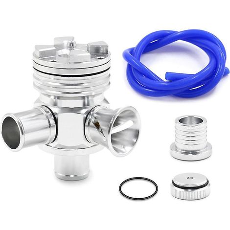 Car Turbocharge Engine Turbines Blow-Off Valve Aluminum Alloy Exhaust Pressure Relief Valve-Silver