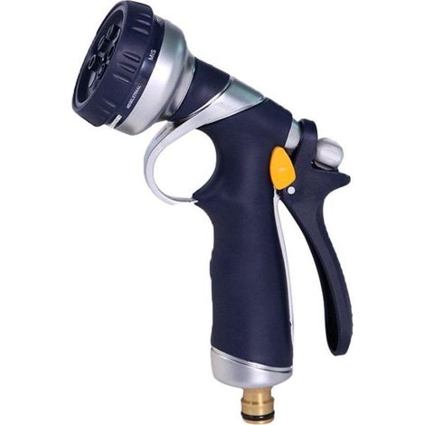 Moteur en métal - tête de pulvérisation - pistolet d'arrosage pour tuyaux d'arrosage - construction métallique - avec poignée ergonomique - convient pour les pelouses, les jardins, le lavage de voitur