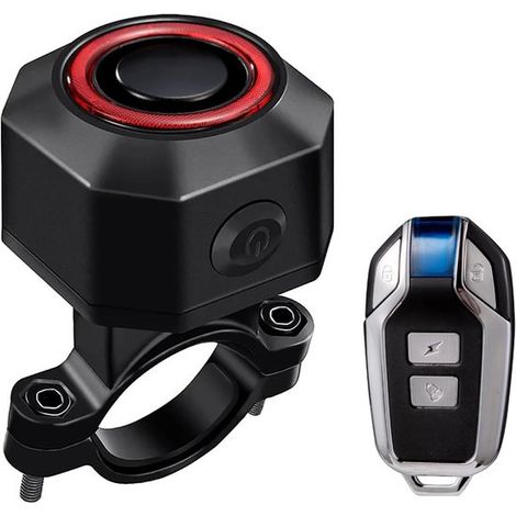 Sistema de alarma antirrobo para bicicletas con control remoto，alarma antirrobo por vibración de 110 dB para scooters