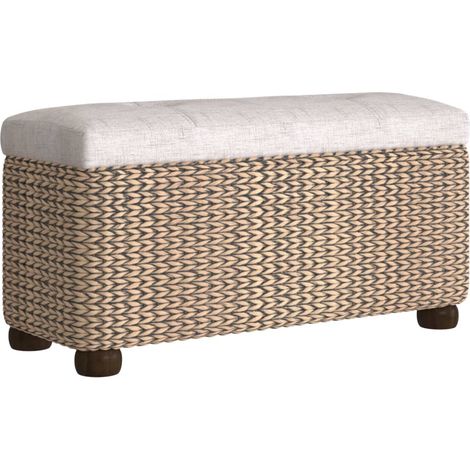 Panca contenitore con cuscino grigio conocchia cm 69 020010802