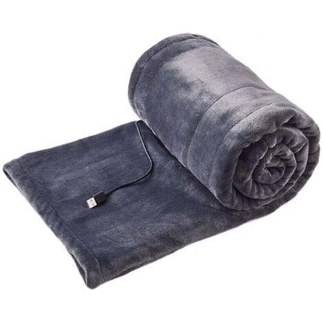Electric Heated Blanket, USB Electric Heated Blanket, Flannel Heated Blanket, Washable Heated Blanket Shawl for Home Office,135x79CM (1/5)