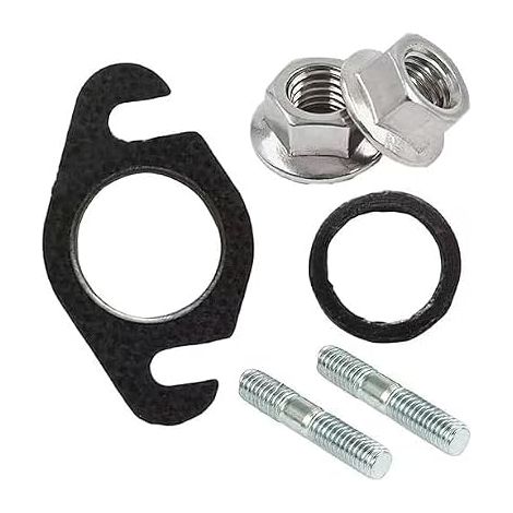 Joints Echappement 50cc 2 Temps Kit, Joint de Pot D'échappement, Joint de Collecteur D’échappement pour Scooter 50cc 2T avec Boulons de Fixation M6, Compatible avec Différents Types de Véhicules (1/2)