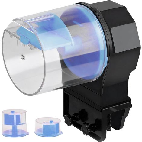 Fish Food Dispenser - Automatic Fish Feeder for Aquarium, Food Dispenserr Battery Powered, Automatic Fishh Feeder Dispenser, for Betta Turtle Shrimp Aquarium Pond Vacation Weekend Home School Pet (1/5)