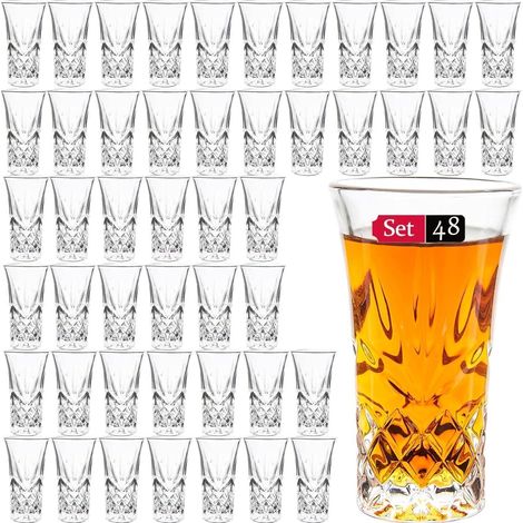 Schnapsgläser 60ml, 48 Stück, bleifreies Glas, spülmaschinenfest (1/5)
