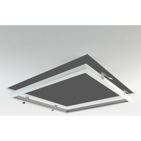 LED Panel Einbaurahmen 62x62cm weiß Deckeneinbau Montagerahmen für Rigipskartondecke