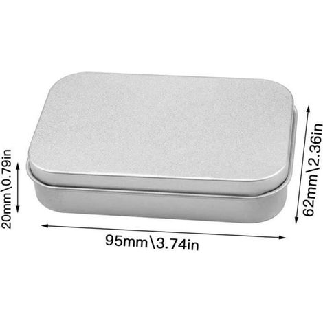 Boîte Métal Rectangulaire - - Pack de 20 - Doré - Empilable - Résistant à l'eau (1/4)