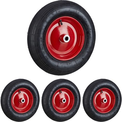 4 Ruedas Carretilla Hinchables 4.80 4.00-8, Goma, Negro, Hasta 120 kg (1/5)