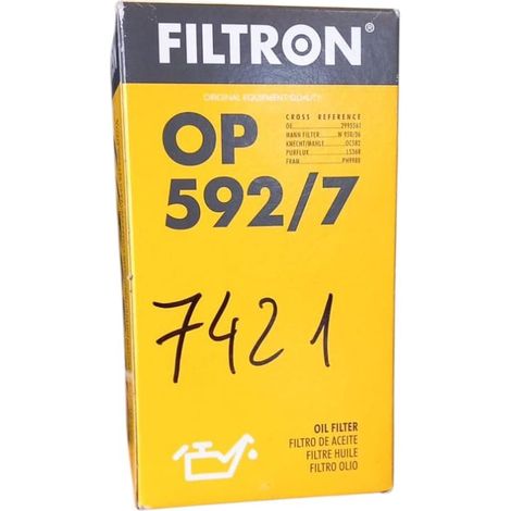 Filtro olio motore marca filtron codice filtro op 592/7