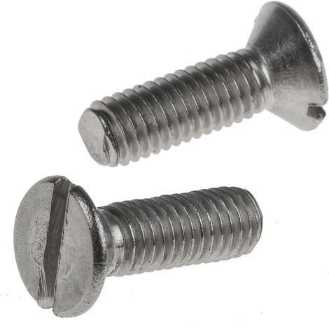 Vis à métaux RS PRO M5 à tête Fraisée fendue en Acier Inoxydable, 16mm ( Prix pour Sachet de 100 )