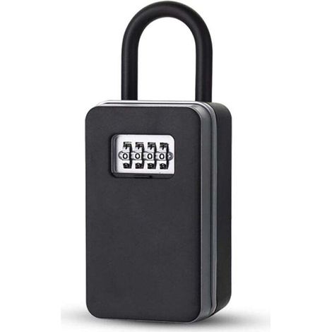 Compact aluminum alloy key box, multifunctional key storage box (1/4)