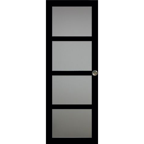 Telia Modelo Puerta Corredera Ropa Negra H204 X W.83 Con Tiradores