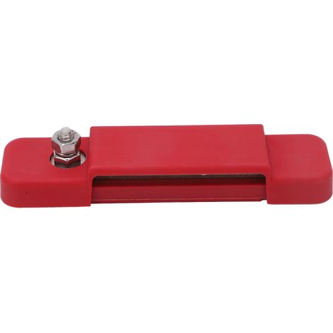 Bloc de distribution d'alimentation à 12 bornes avec couvercle universel pour voiture, bateau, panneaux solaires, rouge (1/5)