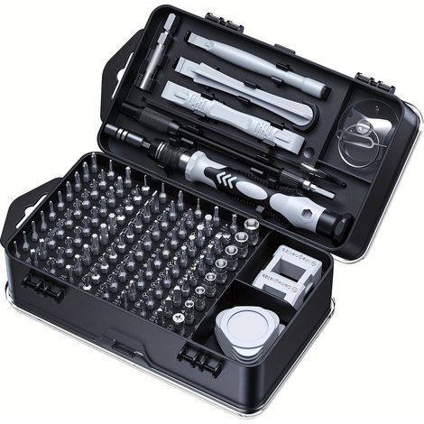 Kit de tournevis 115-en-1 pour réparation et démontage de smartphones – Outil manuel multifonction pour téléphone, tablette, ordinateur portable et appareils électroniques – Ensemble complet avec embo (1/5)