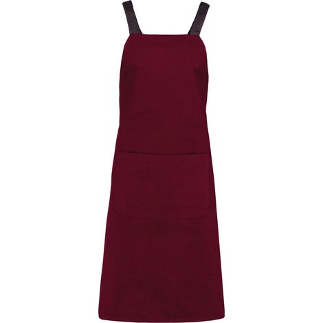Tablier coton Bio Kariban Bordeaux (1/2)