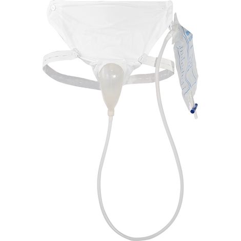 Urinoir Silicone Adulte Homme Femme Senior Collecteur d'Urine avec Poche de Drainage Type Féminin Portable Hygiénique (1/5)