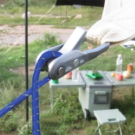 Tendeur De Corde - Mécanisme À Came En Acier Inoxydable Et Nylon - Pour Camping Et Activités En Plein Air - 2 Pièces (1/5)