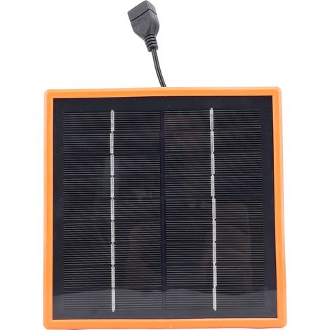 Ortviai Panneau Solaire Portable 10 W 5 V pour Téléphone – Silicium Monocristallin, Orange, USB (1/5)
