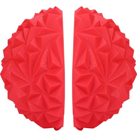 Lot de 2 demi-ballons de yoga pour enfants, appareil de fitness physique, ballons d'équilibre, jouet d'entraînement (rouge)
