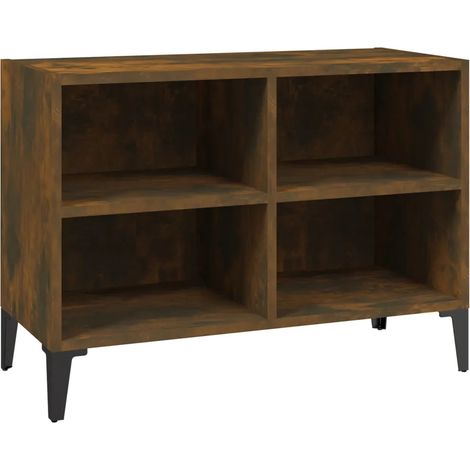 Porta TV con scomparti 69,5 x 30 x 50 cm in legno multistrato rovere fumo 020048059