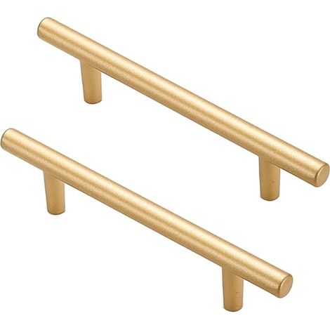 2 Pièces Poignée Porte Coulissante Boutons de Meuble Poignée de Porte Poignées de Tiroir en Alliage D'aluminium Or(Size:Hole Distance 96mm)