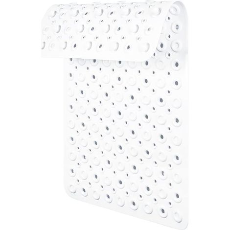 Tapis sans glissement pour le bain, anti-mouse, sans BPA, pour les bébés et les enfants, 70 x 41 cm (blanc)) (1/5)