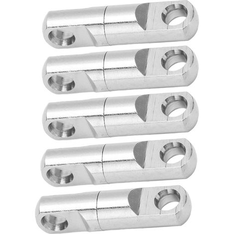Ensemble de 6 émerillons de pêche à roulement à billes rotatif à 360° en acier inoxydable, type colonne, avec connecteur d'hameçon. (1/5)