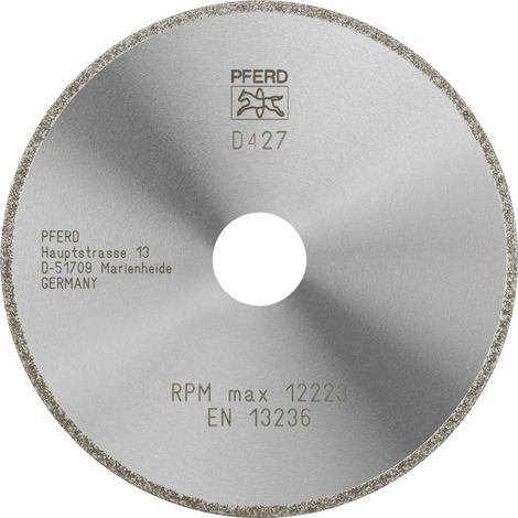 PFERD TOOLS Diamant-Trennscheibe D1A1R 125x2,0x22,23 mm D427 (grob) durchgängiger Belag für GFK/CFK (1/3)