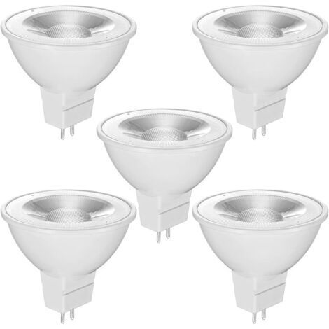 GU5.3 MR16 12V LED-Lampen, Warmweiß 2700K, 520lm, 36° Abstrahlwinkel, 12V LED-Spotlampen, nicht dimmbar, 5er-Pack (1/5)