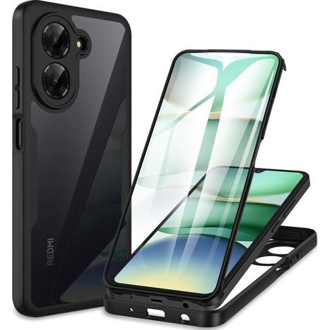 Coque antichoc pour Xiaomi Redmi A5-KAL-4G TPU Transparent Antichoc 360° Protection Écran Bumper Noir (1/5)