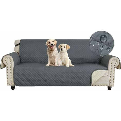 Waterproof 3-seater sofa cover – Non-slip with adhesive dots – Protection against pet hair and scratches – Machine washable at 30°C (1/4)