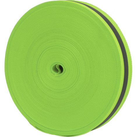 Ruban réfléchissant souple, résistant et fluorescent pour améliorer la sécurité nocturne. Vert fluorescent (1/5)