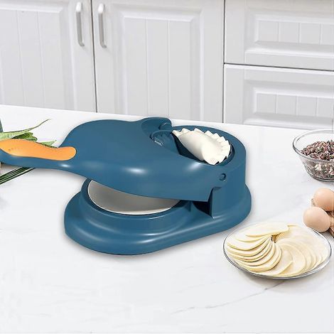 Moule à raviolis 2 en 1 - Ustensile cuisine - Presse à pâte - Emporte-pièce - Bleu (1/5)