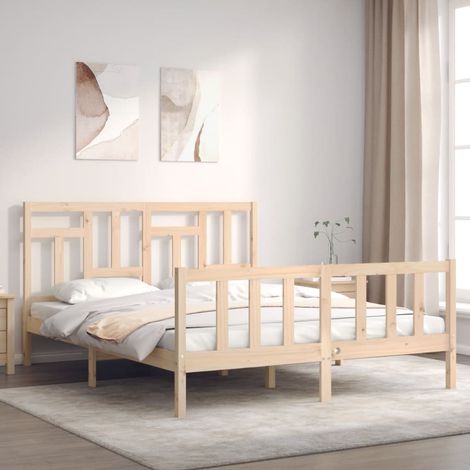 Massivholzbett ohne Matratze 160x200 cm Kiefernholz
