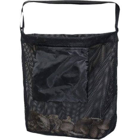 (Noir) Sac de cueillette de champignons, sac de cueillette de fruits, sac de cueillette de grande capacité, sac de cueillette pliable, sac de cueillette en maille respirante, sac de chasse