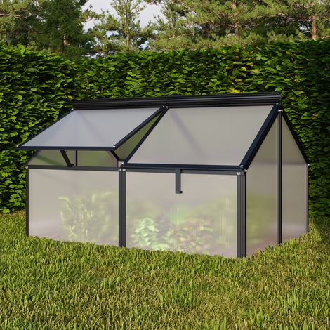 Vitavia Frühbeet "Gaia Jumbo", schwarz, Frühbeet (119 x 83 x 72 cm), 4 mm HKP