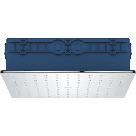 Grohe – Douche de plafond Rainshower Aqua Mono 1 jet 21 l/min – Dimensions 334x334mm – Finition chromée – Technologie DreamSpray (1/3)