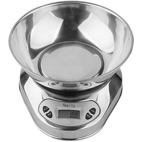 Bol en acier inoxydable, salade de fruits cuits au four, gâteau aux œufs, compteur d'aliments supplémentaires, appareil de pesage pesant des grammes, petite balance électronique de cuisine (1/4)