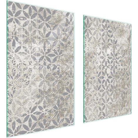 GLASSCHUTZPLATTE FÜR HERD 75x52 GRAU