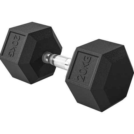 Hantel 35,6 x 16,6 x 16,6 cm aus Gusseisen, rutschfester Griff, für Fitnessstudio – MEUBLIV (1/5)