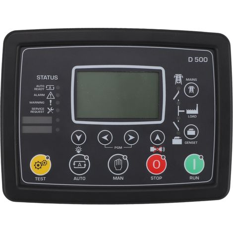 Contrôleur de groupe électrogène diesel D500 avec écran LCD, panneau de commande étanche 230 V pour petits groupes électrogènes. (1/5)