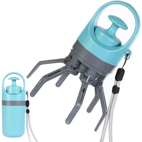 Ramasse-crottes portable avec distributeur de sacs - Ramasseur de déjections bleu pour chiens de petite, moyenne et grande taille-AquaForge