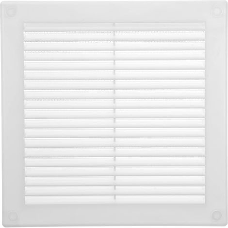 Vent 110 x 110 mm en plastique blanc Grille d'aération carrée plate Déflecteur d'air CVC 150 x 150 mm (1/3)