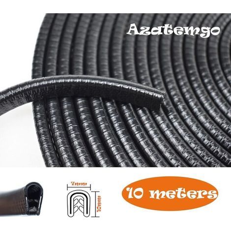 10M Protection Portiere Voiture, Joint Protection Tabouret Bar Patins Joint Tole Forme U Pas Besoin de Coller - Noir (1/5)