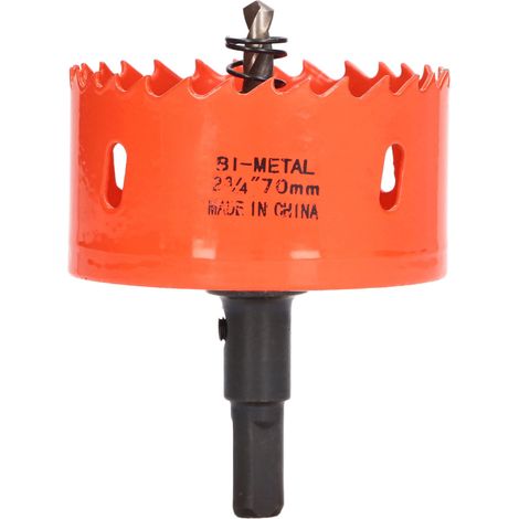 Scie Cloche Bimétal HSS pour Métal, Bois et PVC avec Mandrin Robuste - Diamètre 70 mm (1/5)